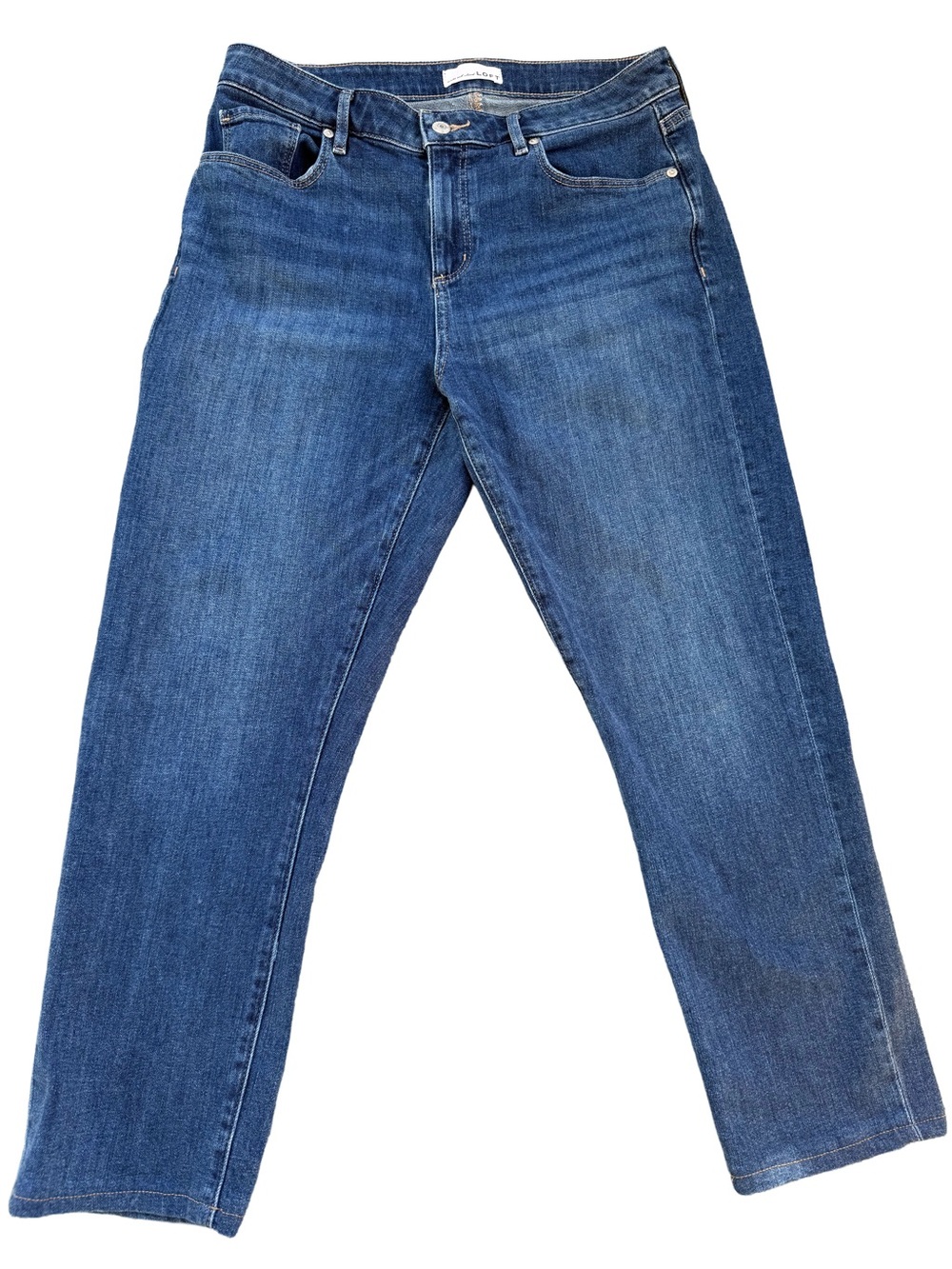 LOFT The Girlfriend Super Soft Girlfriend Dark Blue Jeans